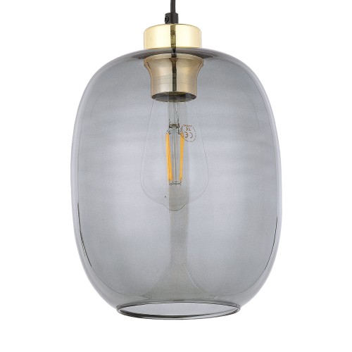 Lampa wisząca kula szklana grafitowa złota TK Lighting Omega 4572 1x15W E27
