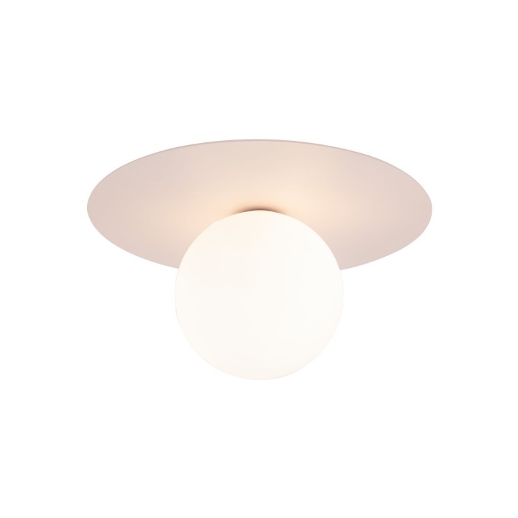 Kinkiet nowoczesny skandynawski klosz szklany kula różowy biały TK Lighting Pixi 10228 1x8W G9