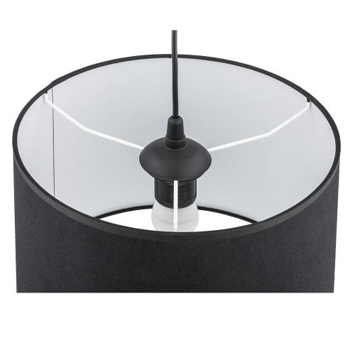Lampa wisząca nowoczesna klasyczna loft abażur materiałowy czarna TK Lighting Rondo 3464 1x15W E27