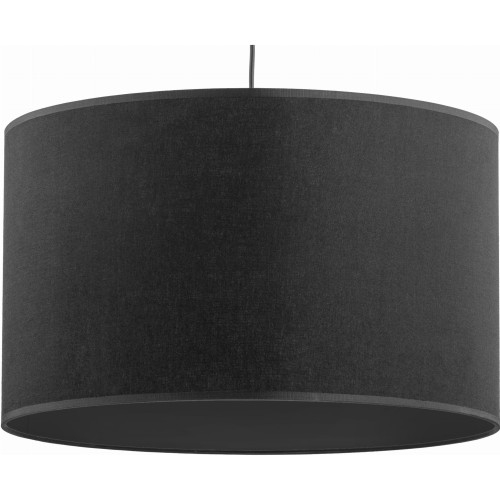 Lampa wisząca klasyczna loft okrągły abażur materiałowy czarna TK Lighting Rondo 3465 3x15W E27