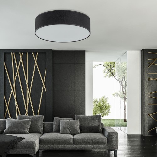TK Lighting Rondo 3335 plafon lampa sufitowa 3x15W E27 czarny biały