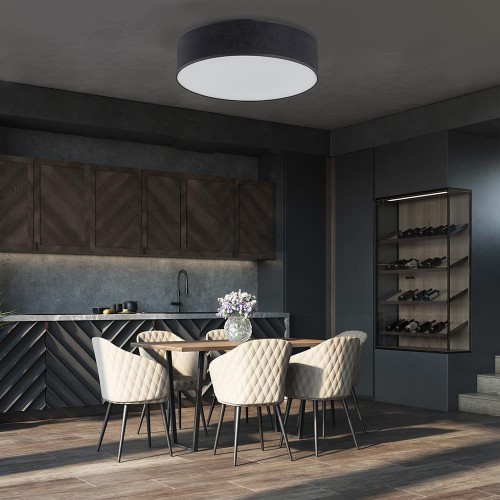 TK Lighting Rondo 3335 plafon lampa sufitowa 3x15W E27 czarny biały