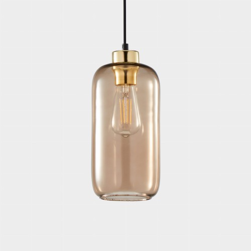 Lampa wisząca szklane klosze balon TK Lighting Marco 3314 1x60W E27 brązowa czarna