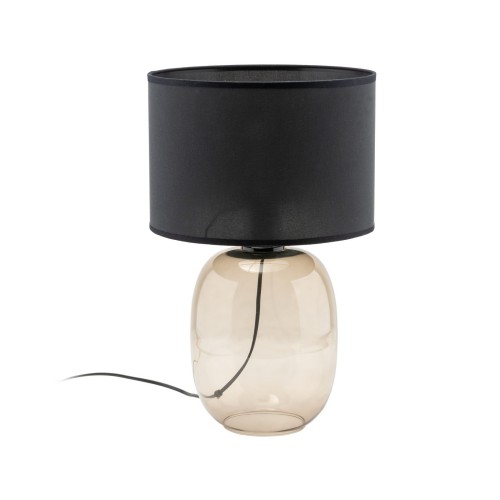 Lampka nowoczesna skandynawska klasyczna elegancka abażur materiałowy grafitowa czarna TK Lighting Melody 5987 1x15W E27