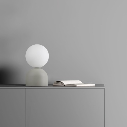 Lampka nowoczesna skandynawska loft klosz szklany kula beżowa biała TK Lighting Miki 16038 1x8W G9