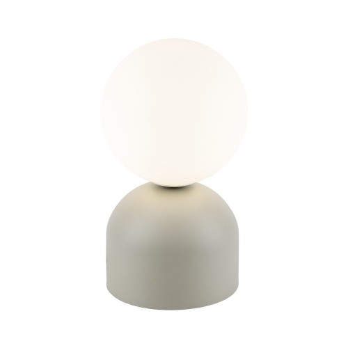 Lampka nowoczesna skandynawska loft klosz szklany kula beżowa biała TK Lighting Miki 16038 1x8W G9