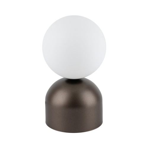 Lampka nowoczesna skandynawska loft klosz szklany kula rdzawa biała TK Lighting Miki 16042 1x8W G9