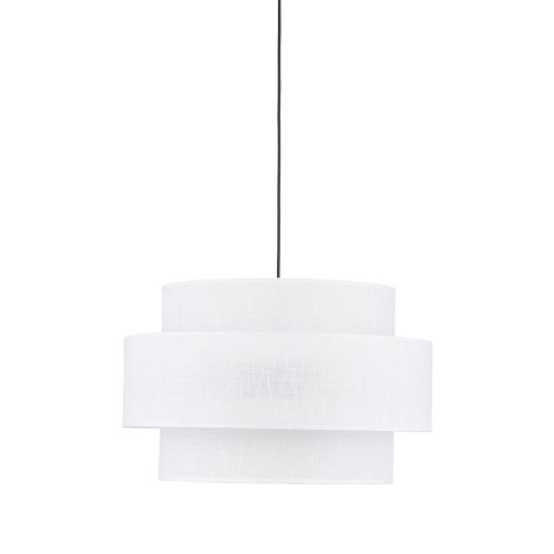 Lampa wisząca nowoczesna klasyczna abażur materiałowy tuba biała czarna TK Lighting Calisto 5363 3x15W E27