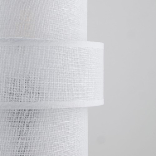Lampka nowoczesna klasyczna abażur materiałowy tuba biała czarna TK Lighting Calisto 5893 1x15W E27