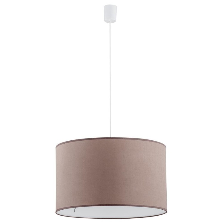 Lampa wisząca nowoczesna klasyczna boho abażur materiałowy cappucino biała TK Lighting Rondo 3467 3x15W E27