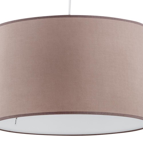 Lampa wisząca nowoczesna klasyczna boho abażur materiałowy cappucino biała TK Lighting Rondo 3467 3x15W E27