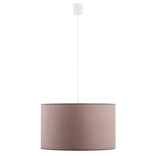 Lampa wisząca nowoczesna klasyczna boho abażur materiałowy cappucino biała TK Lighting Rondo 3467 3x15W E27