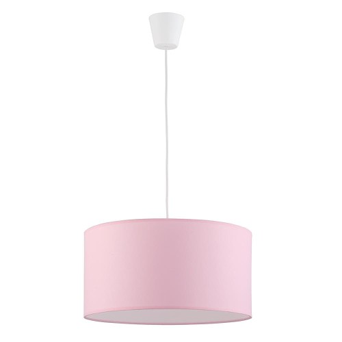 Lampa wisząca koło materiałowy klosz abażur TK Lighting Rondo 3231 1x15W E27 różowa biała