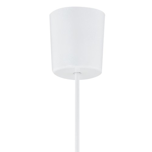 Lampa wisząca nowoczesna klasyczna loft abażur materiałowy biała TK Lighting Rondo 3461 1x15W E27