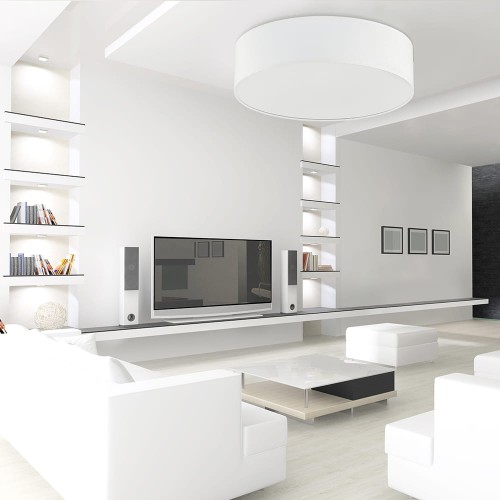 Plafon okrągły z abażurem TK Lighting Rondo 3330 lampa sufitowa 1x15W E27 biały