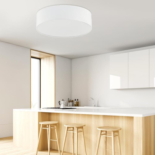 TK Lighting Rondo 3331 plafon okrągły z abażurem lampa sufitowa 3x15W E27 biały