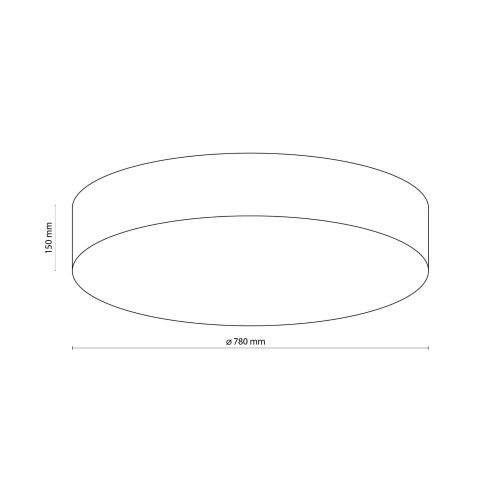 Plafon lampa sufitowa koło TK Lighting Rondo 2443 6x15W E27 biały