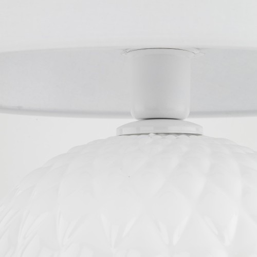 Lampka nowoczesna loft elegancka glamour abażur materiałowy biała TK Lighting Santana 16046 1x15W E27