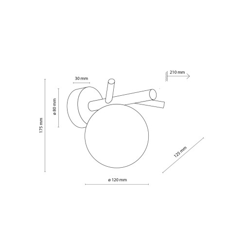 Kinkiet nowoczesny klasyczny boho rustykalny skandynawski patyki klosz szklany kula biały drewno TK Lighting Sheron 5307 1x6W G9