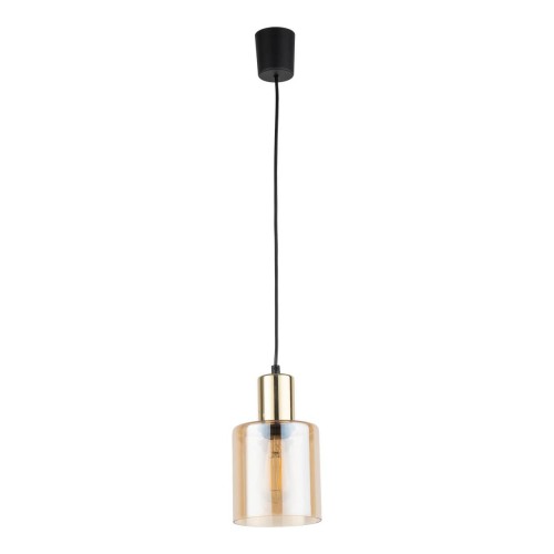 TK Lighting Sierra 6665 lampa wisząca 1x15W E27 bursztynowa złota