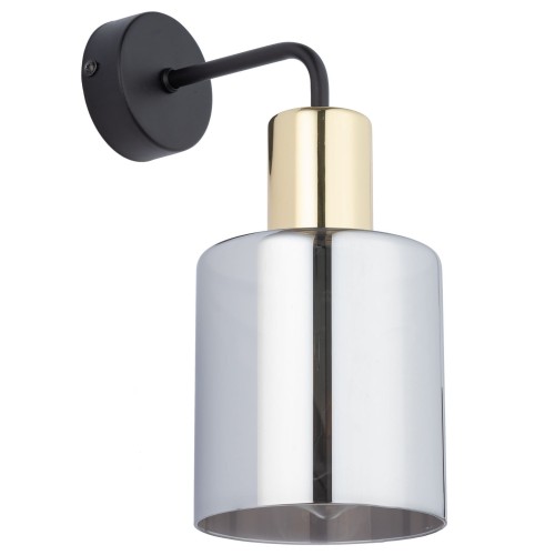 Kinkiet nowoczesny elegancki glamour loft industrialny klosz szklany złoty grafitowy TK Lighting Sierra 6660 1x15W E27