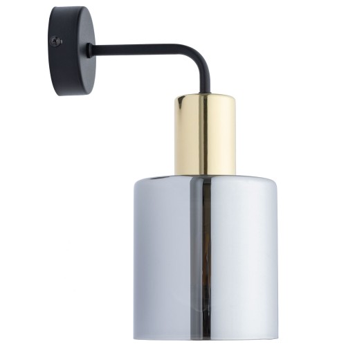 Kinkiet nowoczesny elegancki glamour loft industrialny klosz szklany złoty grafitowy TK Lighting Sierra 6660 1x15W E27