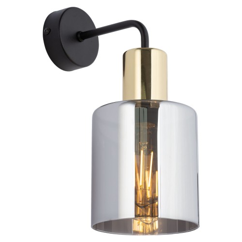 Kinkiet nowoczesny elegancki glamour loft industrialny klosz szklany złoty grafitowy TK Lighting Sierra 6660 1x15W E27