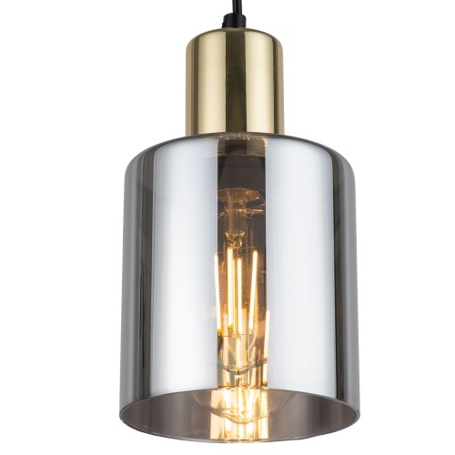 TK Lighting Sierra 6661 lampa wisząca 1x15W E27 grafitowa złota