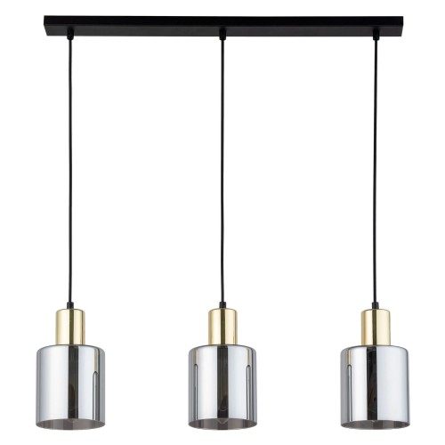 TK Lighting Sierra 6662 lampa wisząca 3x15W E27 grafitowa złota