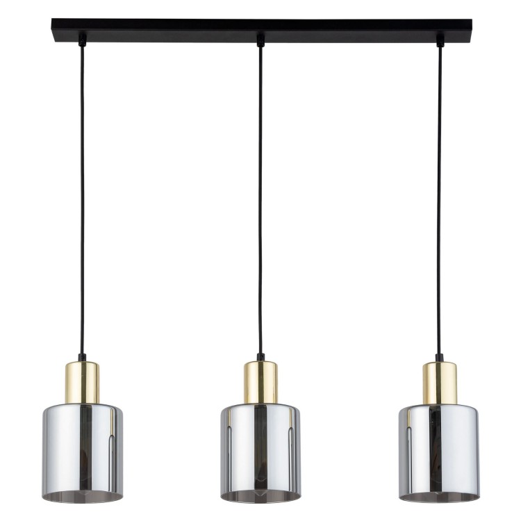 TK Lighting Sierra 6662 lampa wisząca 3x15W E27 grafitowa złota