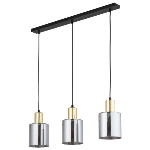 TK Lighting Sierra 6662 lampa wisząca 3x15W E27 grafitowa złota