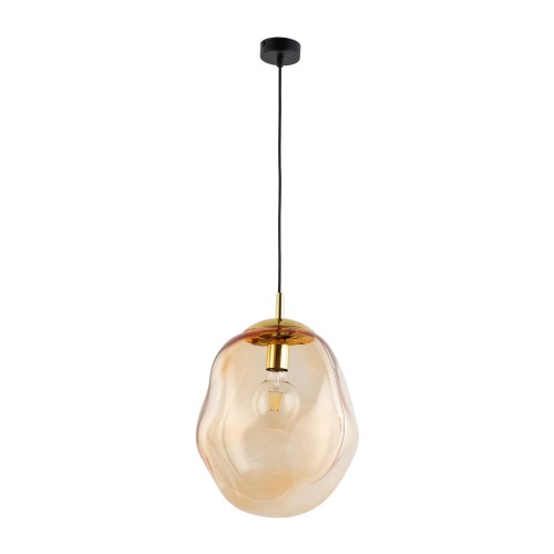Lampa wisząca melt TK Lighting Sol 4261 1x15W E27 czarna bursztyn