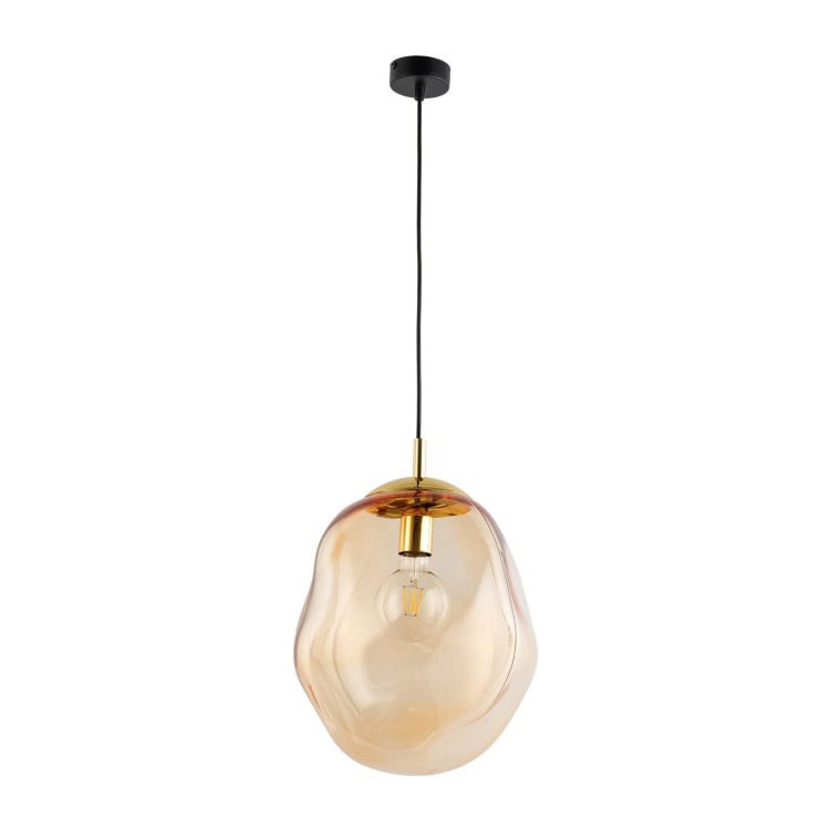 Lampa wisząca melt TK Lighting Sol 4261 1x15W E27 czarna bursztyn