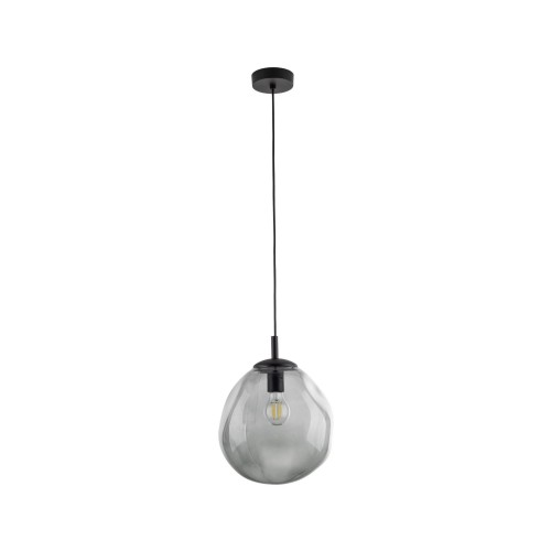 Lampa wisząca nowoczesna elegancka rock melt klosz szklany grafitowa czarna TK Lighting Sol 10084 1x15W E27