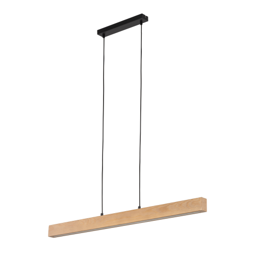 Lampa wisząca listwa belka drewniana nowoczesna elegancka drewniana czarna TK Lighting Teo 6615 1x36W LED 3000K 2807 lm