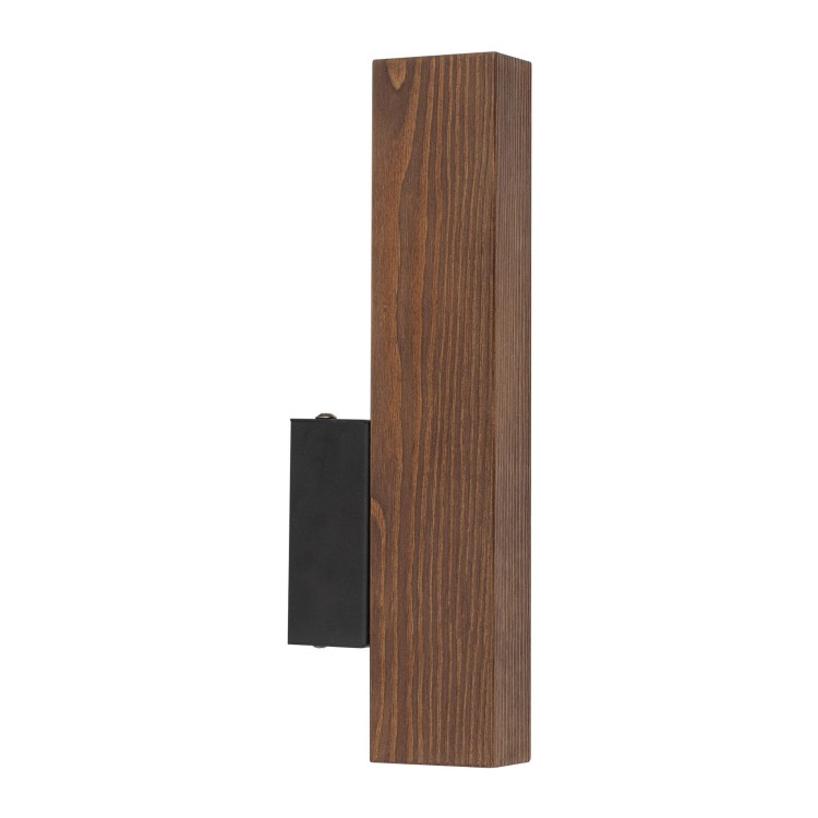 Kinkiet nowoczesny skandynawski boho loft podłużny drewniany orzech czarny TK Lighting Teo 6613 1x36W LED 3000K