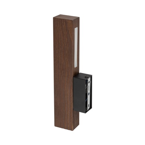 Kinkiet nowoczesny skandynawski boho loft podłużny drewniany orzech czarny TK Lighting Teo 6613 1x36W LED 3000K