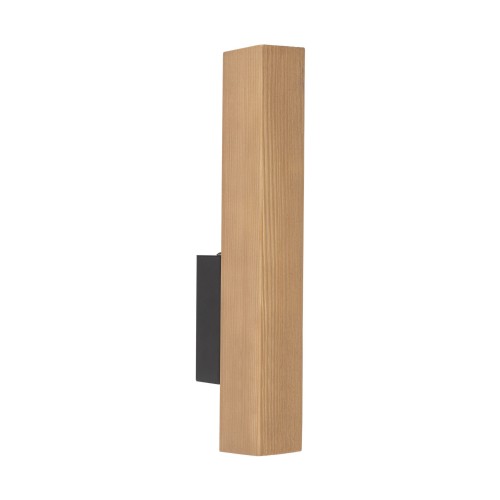 Kinkiet nowoczesny skandynawski boho loft podłużny drewniany sosna czarny TK Lighting Teo 6618 1x36W LED 3000K