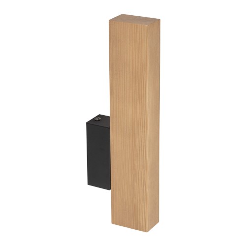 Kinkiet nowoczesny skandynawski boho loft podłużny drewniany sosna czarny TK Lighting Teo 6618 1x36W LED 3000K