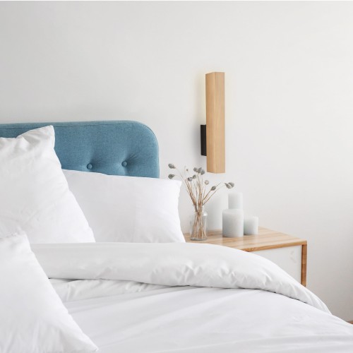 Kinkiet nowoczesny skandynawski boho loft podłużny drewniany sosna czarny TK Lighting Teo 6618 1x36W LED 3000K
