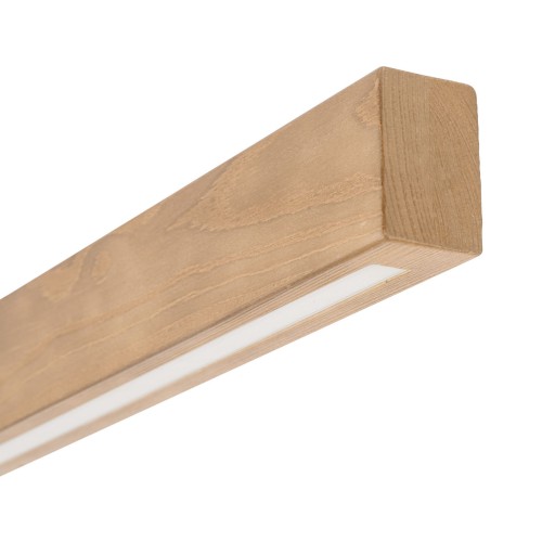 Plafon nowoczesny skandynawski boho loft podłużny drewniany sosna czarny TK Lighting Teo 6619 1x36W LED 3000K