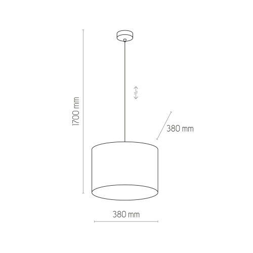 TK Lighting Tercino 6169 lampa wisząca 1x60W E27 zielona