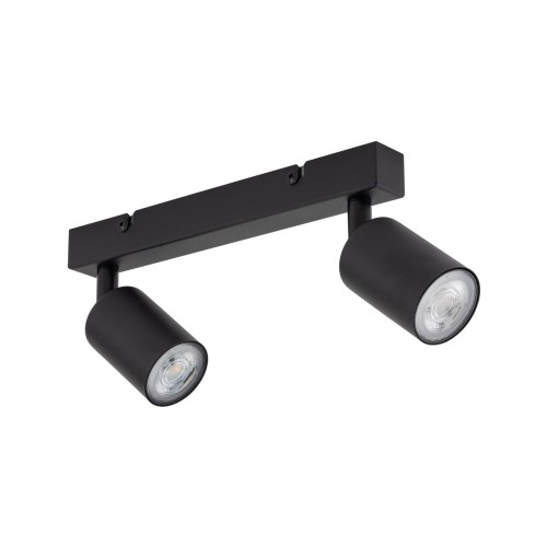 Plafon nowoczesny elegancki reflektory metalowe tuba czarny TK Lighting Top 6175 2x10W GU10