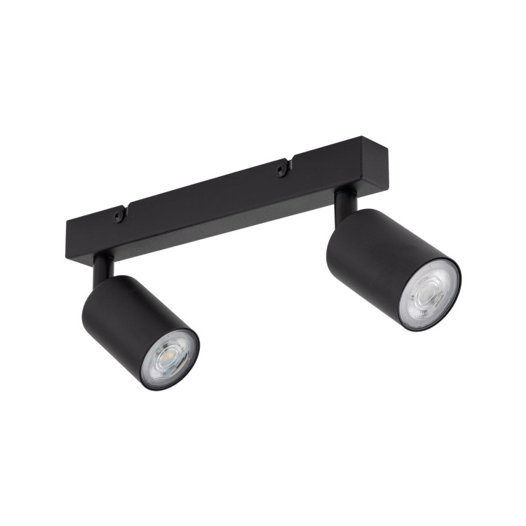 Plafon nowoczesny elegancki reflektory metalowe tuba czarny TK Lighting Top 6175 2x10W GU10