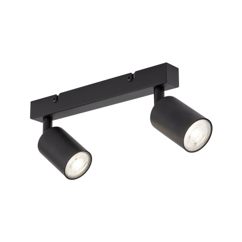 Plafon nowoczesny elegancki reflektory metalowe tuba czarny TK Lighting Top 6175 2x10W GU10