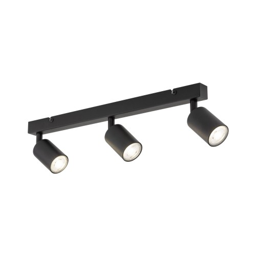 Plafon nowoczesny elegancki reflektory metalowe tuba czarny TK Lighting Top 6176 3x10W GU10