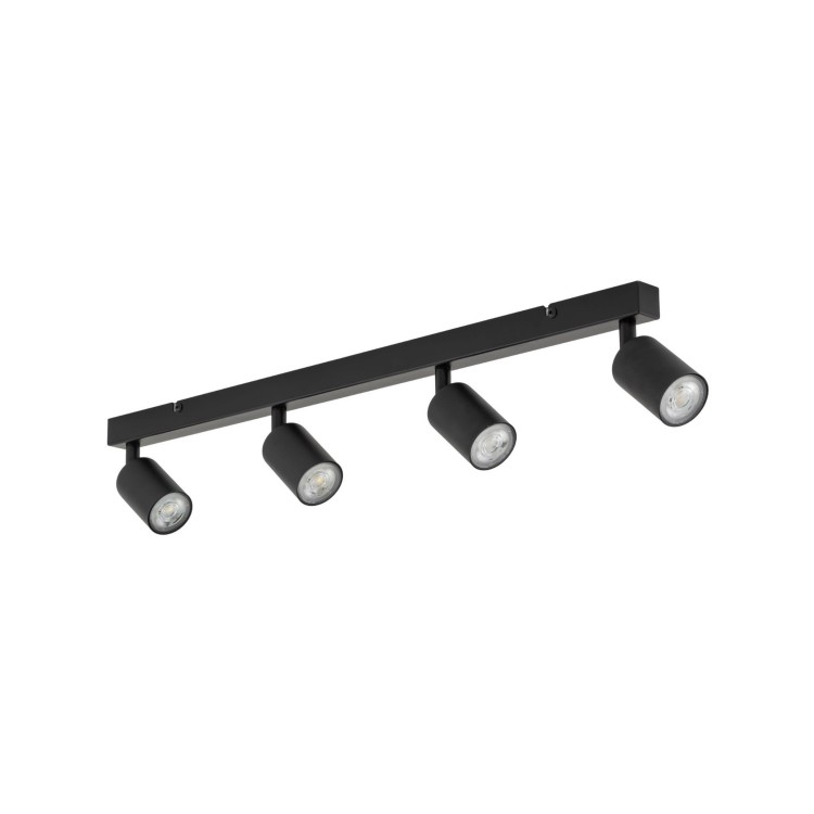 Plafon nowoczesny elegancki reflektory metalowe tuba czarny TK Lighting Top 6176 3x10W GU11