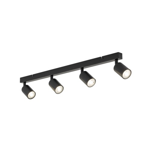 Plafon nowoczesny elegancki reflektory metalowe tuba czarny TK Lighting Top 6176 3x10W GU11