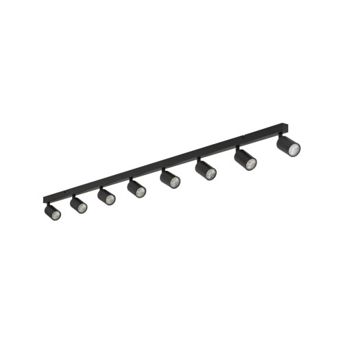 Plafon nowoczesny elegancki reflektory metalowe tuba czarny TK Lighting Top 6179 8x10W GU10