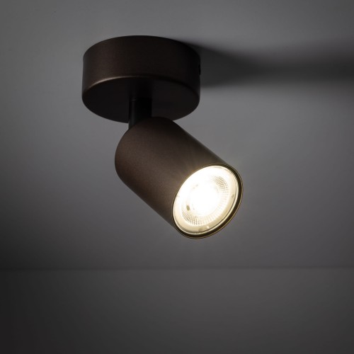 Reflektor nowoczesny elegancki metalowy tuba brązowy TK Lighting Top 5957 1x10W GU10